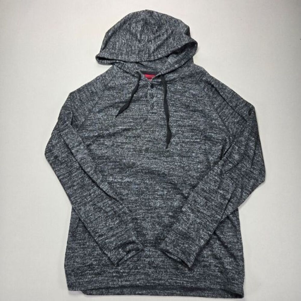 Cabin Fever Heather Gray Pullover Hoodie‎ Cozy Casual Loungewear Sweatshirt L